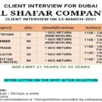 Job in Dubai for Al Shafar Company