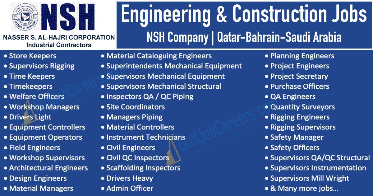 Urgent Requirement for NSH Bahrain